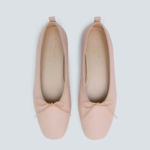 Everlane The Italian Leather Day Ballet Flat in Pale Pink